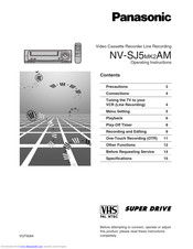 PANASONIC NV-SJ5MK2AM Operating Instructions Manual