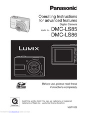 PANASONIC Lumix DMC-LS85 Operating Instructions Manual