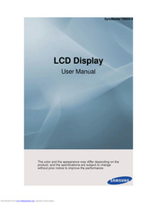 Samsung SyncMaster 700DX-3 User Manual