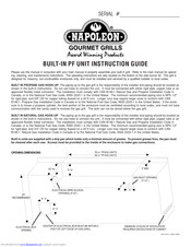 Napoleon VPrestige PF600 Instruction Manual