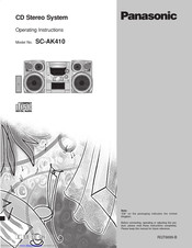 Panasonic SC-AK410 Operating Instructions Manual