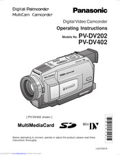 PANASONIC Palmcorder PV-DV202 Operating Instructions Manual