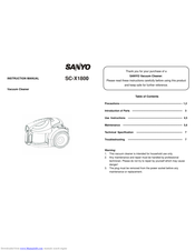 Sanyo SC-X1800 Instruction Manual