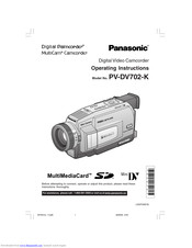 PANASONIC PV-DV702-K Operating Instructions Manual