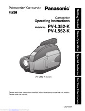 PANASONIC Palmcorder PV-L352-K Operating Instructions Manual