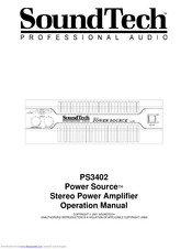 SOUNDTECH Power Source PS3402 Operation Manual