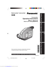 PANASONIC Palmcorder PV-L354-K Operating Instructions Manual