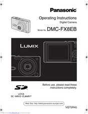 PANASONIC LUMIX DMC-FX8EB Operating Instructions Manual