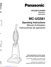 PANASONIC MCUG581 - PLATINUM UPRIGHT VAC Operating Instructions Manual