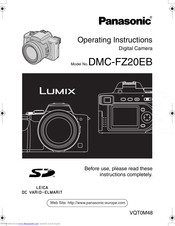 PANASONIC LUMIX DMC-FZ20EB Operating Instructions Manual