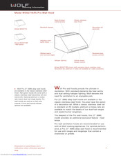 Wolf W302718R Planning Information