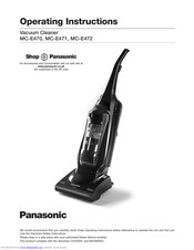 PANASONIC MC-E470 Operating Instructions Manual