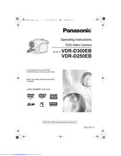 PANASONIC VDR-D250EB Operating Instructions Manual