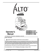 Alto KLARKE SCRUBTEC R 571 Operator's Manual