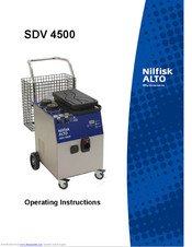 Nilfisk-ALTO SDV 4500 Operating Instructions Manual