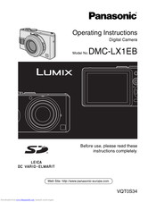 PANASONIC LUMIX DMC-LX1EB Operating Instructions Manual