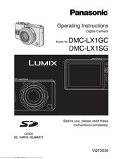 PANASONIC LUMIX DMC-LX1GC Operating Instructions Manual