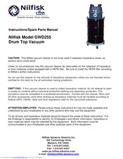 Nilfisk-Advance GWD 255 Instructions/Spare Parts Manual