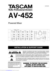 TASCAM AV-452 Installation & Support Manual