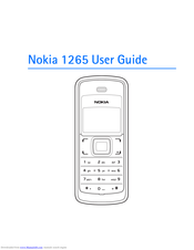 Nokia 1265 User Manual