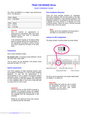 Teac CD-W552G Quick Installation Manual