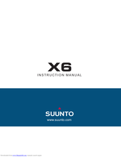 SUUNTO X6 Instruction Manual