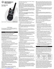 Motorola TALKABOUT EM1000 series User Manual