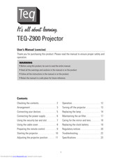 TEQ TEQ-Z900 User Manual