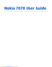 Nokia PRISM 7070 User Manual