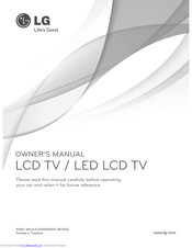LG 60LE5 Series Owner's Manual