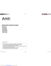 Mitsubishi Electric MSH-GA71VB Operating Instructions Manual