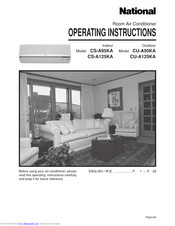 National CS-A125KA Operating Instructions Manual