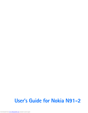 Nokia N91-2 User Manual