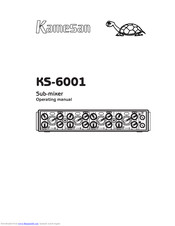 KameSan KS-6001 Operating Manual