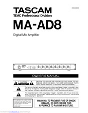 TASCAM MA-AD8 User Manual