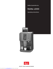 Melitta C2000 Operating Instructions Manual