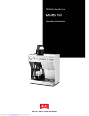Melitta 190 Operating Instructions Manual