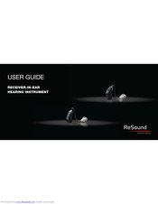 ReSound Receiver-in-ear Hearing Instrument User Manual