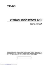 TEAC DV-W50DK User Manual