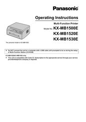 PANASONIC KX-MB1530E Operating Instructions Manual