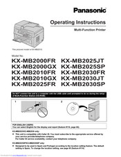 panasonic kx mb2030 user manual