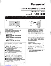 PANASONIC DP-MB300 Quick Reference Manual