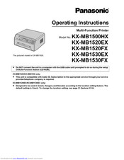 PANASONIC KX-MB1520FX Operating Instructions Manual