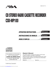 AIWA CSD-MP100 Operating Instructions Manual