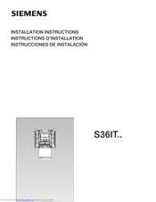 SIEMENS S36IT Series Installation Instructions Manual