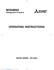 Mitsubishi Electric MR-260U Series Operating Instructions Manual