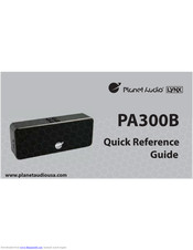 Planet Audio PA300B Quick Reference Manual