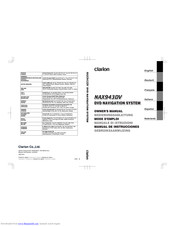 Clarion NAX943DV Owner's Manual