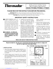 THERMADOR VTR600R Installation Instructions