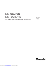 THERMADOR PB30BS Installation Instructions Manual